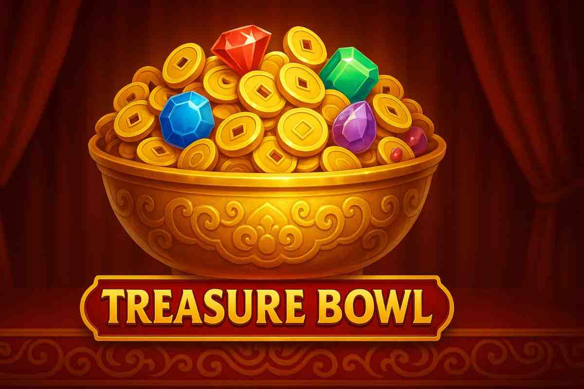 Tela inicial do slot Treasure Bowl no 65X cassino.